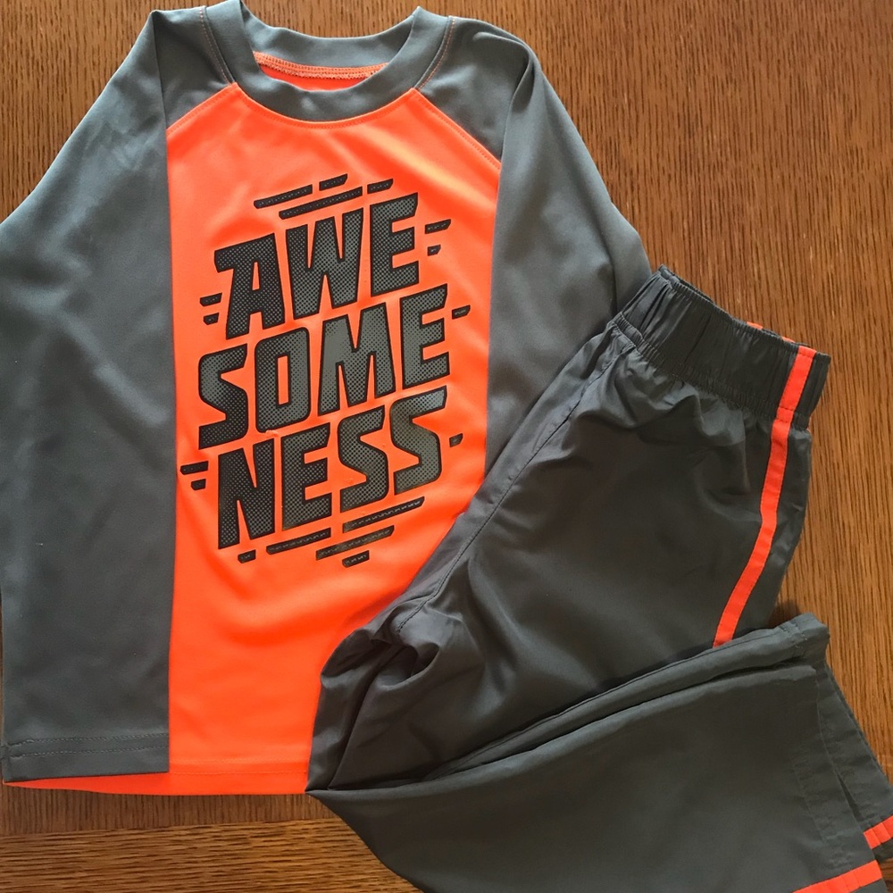 Jumping Beans Orange & Grey Outfit